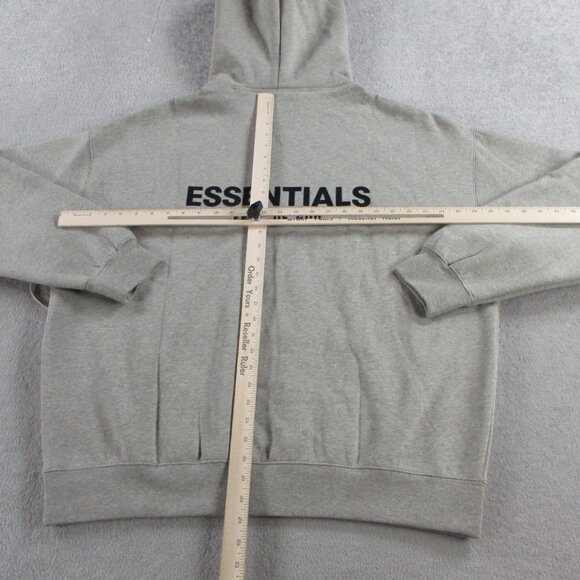 Fear of God Essentials Hoodie Adult XL Dark Oatmeal Heather Fleece Sweatshirt - Picture 9 of 12